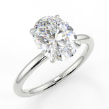 Bella Oval lab diamond engagement ring solitaire with four prongs