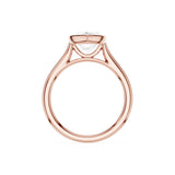 Chelsea Marquise Moissanite Bezel Ring Rose Gold birdsview