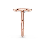 Chelsea Marquise Moissanite Bezel Ring Rose Gold profile