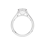 Chelsea Marquise Moissanite Bezel Ring White Gold birdsview