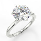 Chloe lab diamond engagement ring with ix prongs