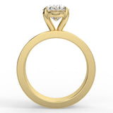 Oval Lab Created Diamond Cigar Band