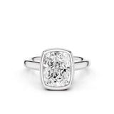 Mirna Bezel Moissanite Engagement Ring
