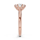 Tulip Cathedral Lab Created Diamond Engagement Ring