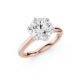 Tulip Cathedral 2 Tone Moissanite Engagement Ring