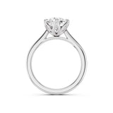 Tulip Cathedral 2 Tone Moissanite Engagement Ring