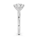 Tulip Cathedral 2 Tone Moissanite Engagement Ring