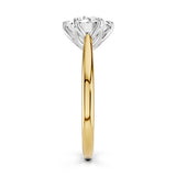 Tulip Cathedral 2 Tone Moissanite Engagement Ring