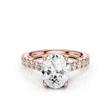 Dahlia Pave Moissanite Engagement Ring