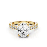 Dahlia Pave Moissanite Engagement Ring