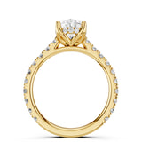 Dahlia Pave Moissanite Engagement Ring