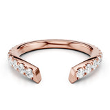 Wave Wedding Band - Lab Created Diamond