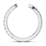 Wave Wedding Band - Lab Created Diamond
