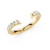 Wave Wedding Band - Lab Created Diamond