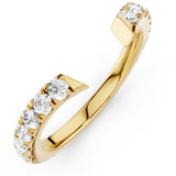 Wave Wedding Band - Lab Created Diamond