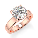 Round Lab Created Diamond Cigar Band