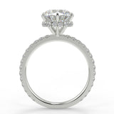 Sophie Round lab diamond engagement ring with reverse halo