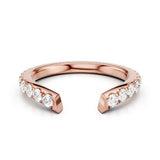 Wave Wedding Band - Lab Created Diamond