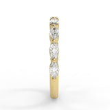 Zeta Wedding Band - Lab Created Diamond