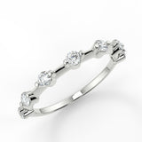 Mireille Wedding Band - Lab Created Diamond