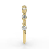 Mireille Wedding Band - Lab Created Diamond