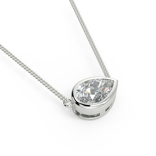 Celine lab created diamond pendant