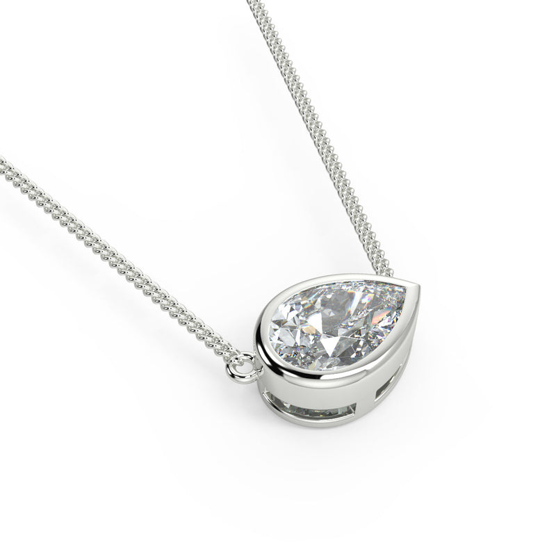 Celine lab created diamond pendant