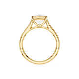 Chelsea Marquise Moissanite Bezel Ring  Yellow Gold birdsview