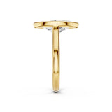 Chelsea Marquise Moissanite Bezel Ring  Yellow Gold profile