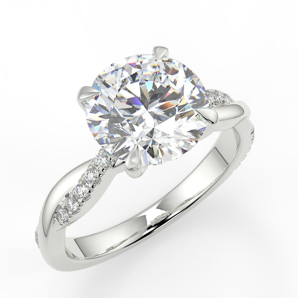 Icy Twisted Vine Lab Created Diamond Engagement Ring