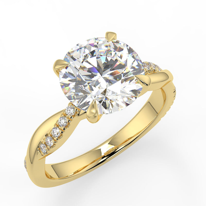 Icy Twisted Vine Lab Created Diamond Engagement Ring