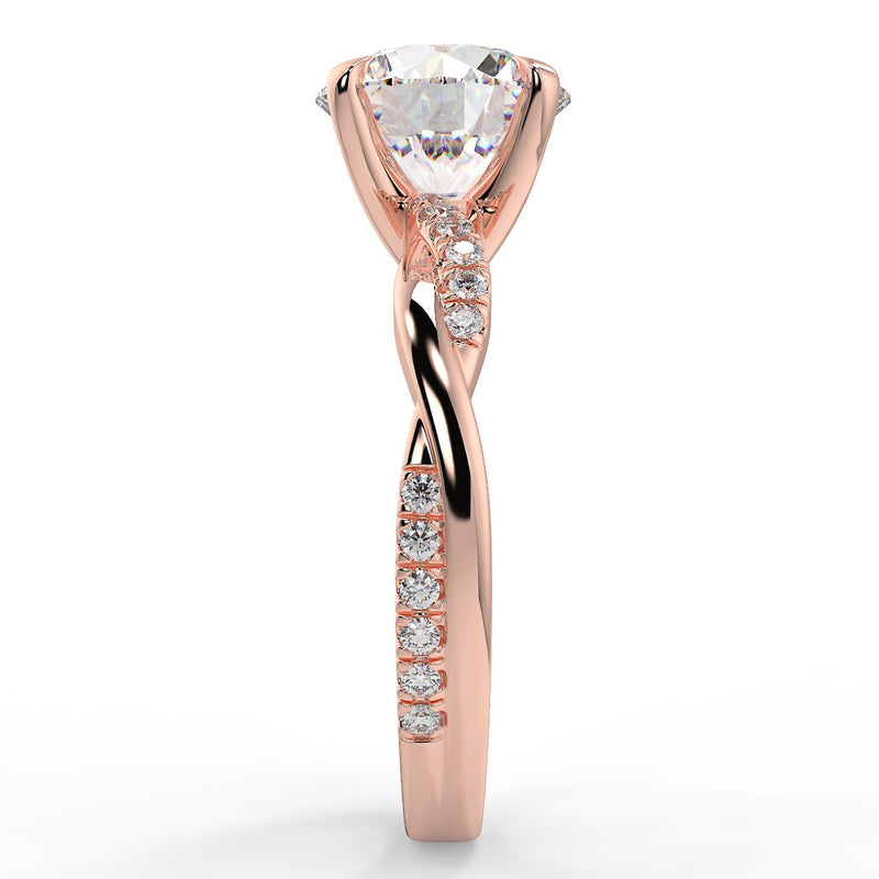 Icy Twisted Vine Lab Created Diamond Engagement Ring