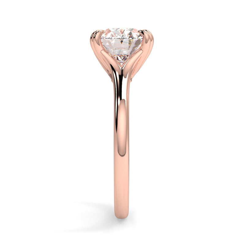 Nailah Plain Lab created Diamond Engagement Ring