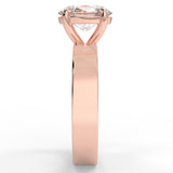 Oval Moissanite Cigar Band