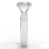 Oval Moissanite Cigar Band