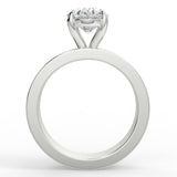 Oval Moissanite Cigar Band