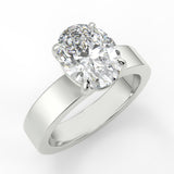 Oval Moissanite Cigar Band