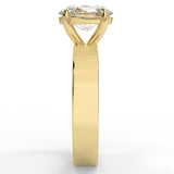 Oval Moissanite Cigar Band