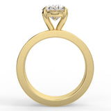 Oval Moissanite Cigar Band