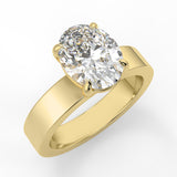 Oval Moissanite Cigar Band