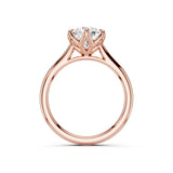 Tulip Cathedral Lab Created Diamond Engagement Ring