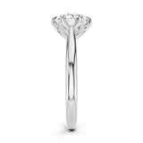 Tulip Cathedral Lab Created Diamond Engagement Ring