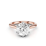 Tulip Cathedral 2 Tone Moissanite Engagement Ring