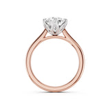 Tulip Cathedral 2 Tone Moissanite Engagement Ring
