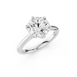 Tulip Cathedral 2 Tone Moissanite Engagement Ring