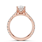 Dahlia Pave Moissanite Engagement Ring