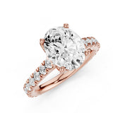 Dahlia Pave Moissanite Engagement Ring