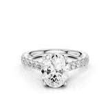 Dahlia Pave Moissanite Engagement Ring