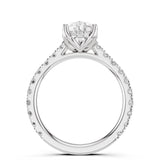 Dahlia Pave Moissanite Engagement Ring