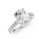 Dahlia Pave Moissanite Engagement Ring